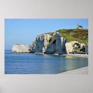 Affiche Les célèbres falaises d'Etretat en France