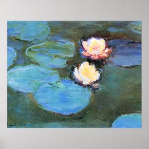 Affiche Les célèbres Nymphéas de Monet, 1897-1899,