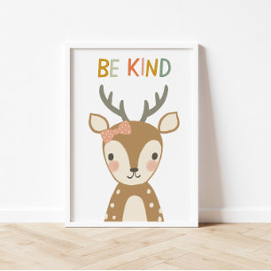 Affiche Les Cerfs Mignons Sont De Petits Enfants