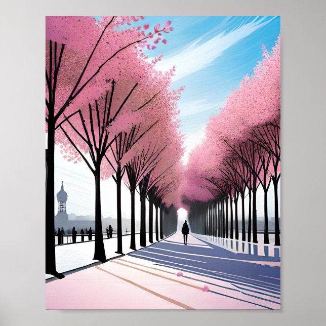 Affiche Les Champs-Élysées fleuris (Devant)