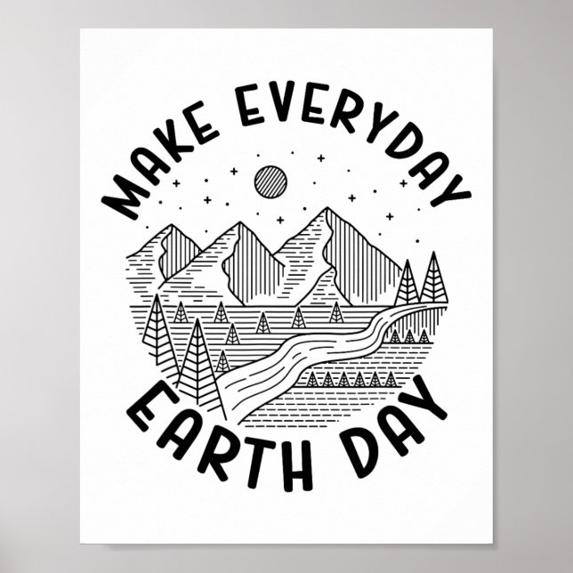 Affiche Les Changements Climatiques Font Du Jour des terre (Devant)
