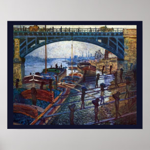 Affiche Les Charbonniers par Claude Monet