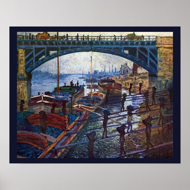 Affiche Les Charbonniers par Claude Monet (Devant)