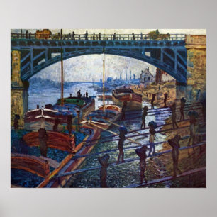 Affiche Les Charbonniers par Claude Monet