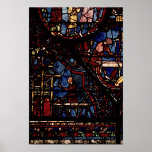 Affiche Les charpentiers au travail, de la Vie de St.