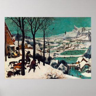 Affiche Les chasseurs dans la neige par Pieter Brueghel