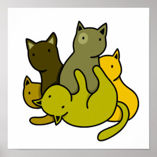 Affiche Les chatons d'olive