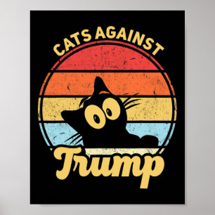 Affiche Les chats contre Trump et les élections anti-Trump