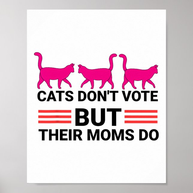 Affiche Les chats ne votent pas mais leurs mères font Kama (Devant)