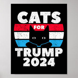 Affiche Les chats pour l'élection de Trump 2024