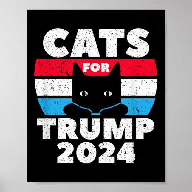Affiche Les chats pour l'élection de Trump 2024 (Devant)