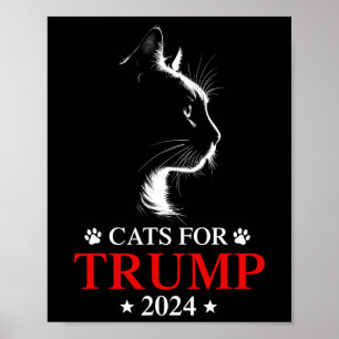 Affiche Les chats pour l'élection de Trump 2024 rendent le