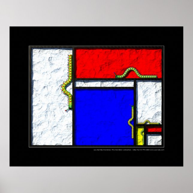 Affiche Les chenilles de Mondrian (Devant)