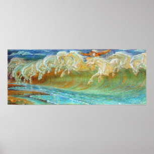 Affiche Les chevaux de Neptune