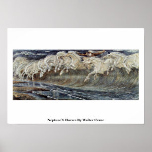 Affiche Les Chevaux De Neptune Par Walter Crane