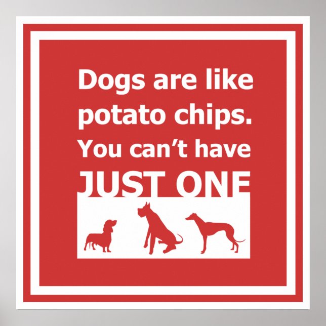 Affiche Les chiens sont comme des chips (Devant)