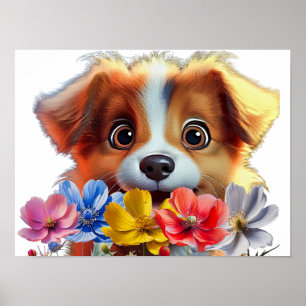Affiche Les chiens sont de mignons chiens