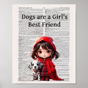 Affiche Les chiens sont le meilleur ami d'une fille —