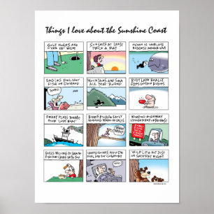 Affiche Les choses que j'aime de la Sunshine Coast, C.-B.