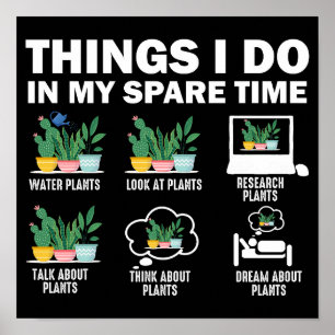Affiche Les Choses Que Je Fais Dans Mon Plante De Temps Li