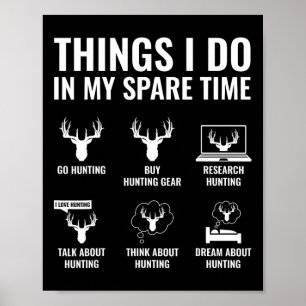 Affiche Les Choses Que Je Fais Dans Mon Temps De Rechange