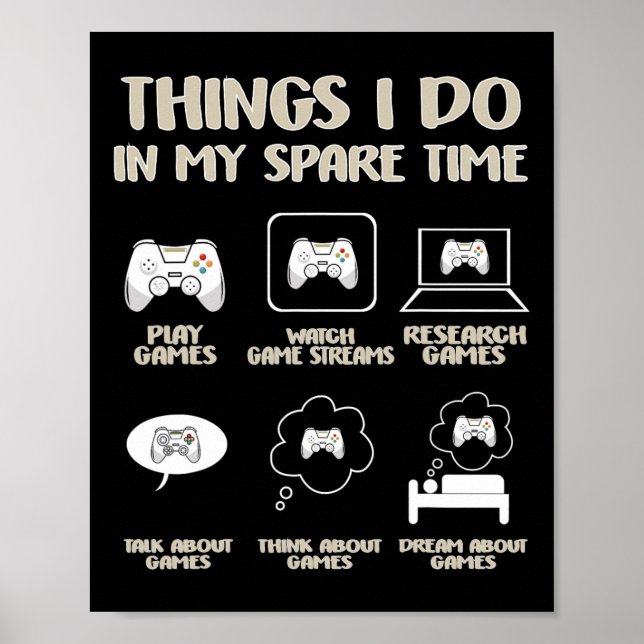 Affiche Les Choses Que Je Fais Dans Mon Temps De Rechange  (Devant)