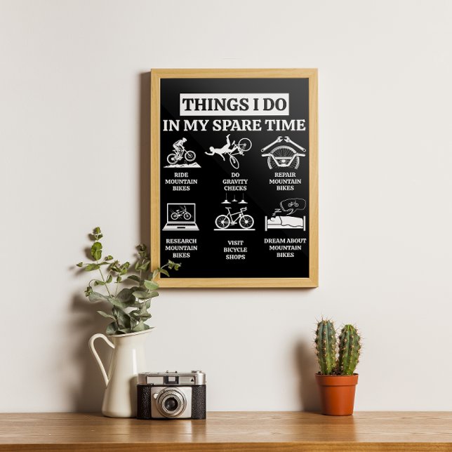 Affiche Les Choses Que Je Fais Dans Mon Temps De Rechange  (Créateur téléchargé)