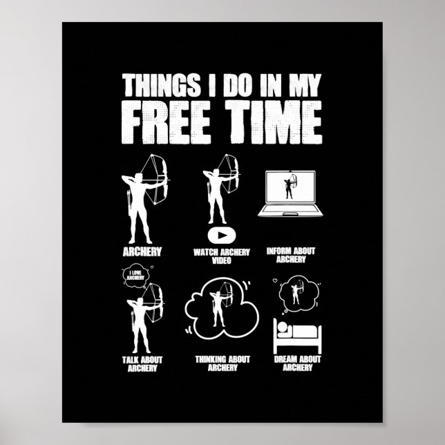 Affiche Les choses que je fais dans mon temps libre Bowhun (Devant)