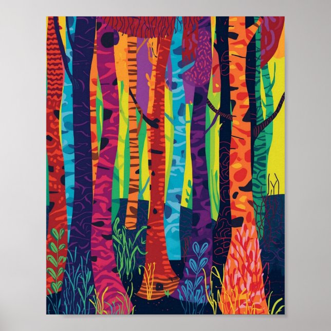 Affiche Les Chuchotements Électriques du Bosquet Prismatiq (Devant)