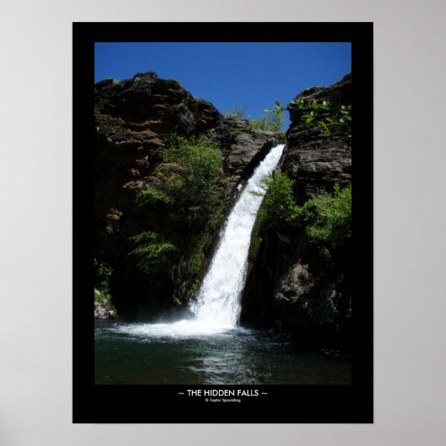 Affiche Les chutes cachées avec la frontière de titre (Devant)