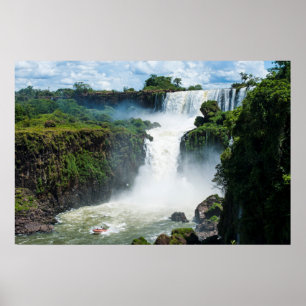 Affiche Les Chutes D'Iguazu Entourées De Jungle