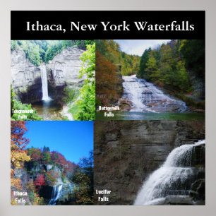 AFFICHE LES CHUTES D'ITHACA NEW YORK
