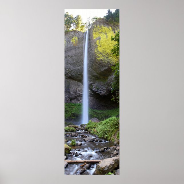 Affiche Les chutes Latourell dans la gorge Columbia (Devant)