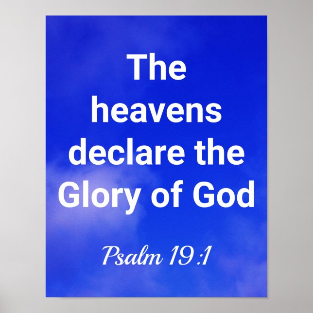 Affiche Les cieux déclarent la gloire de Dieu (Devant)