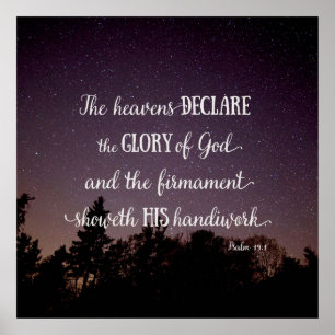Affiche Les cieux déclarent la gloire de Dieu