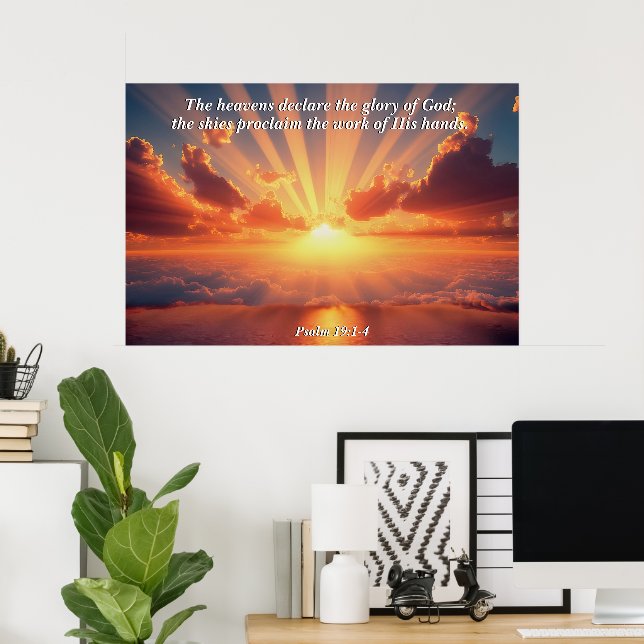 Affiche Les cieux déclarent la gloire : Dieu et la créatio (Bureau à domicile)