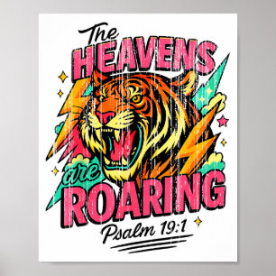 Affiche Les cieux sont rugissants Psaume 19_1 Tigre Chréti