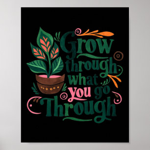 Affiche Les Citations Inspirationnelles Croissent À Traver