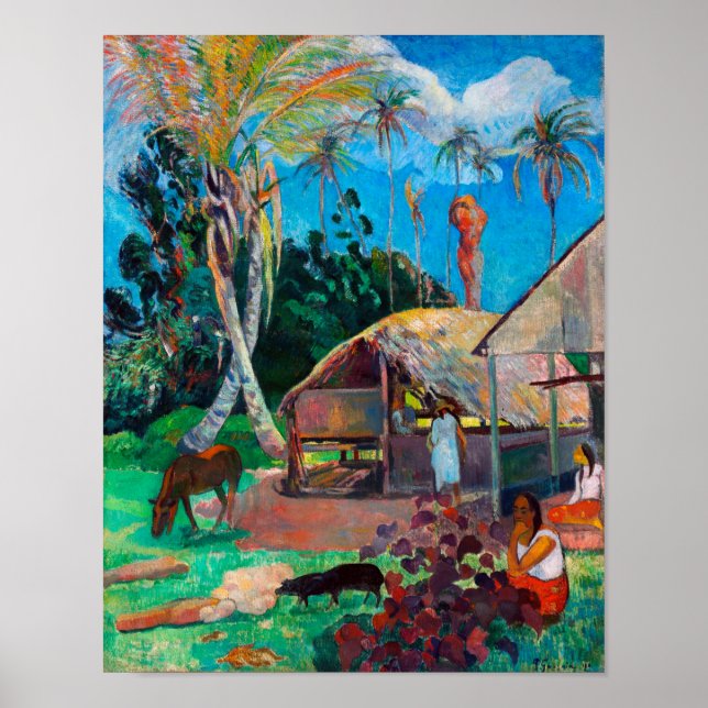 Affiche Les Cochons Noirs, Gauguin (Devant)