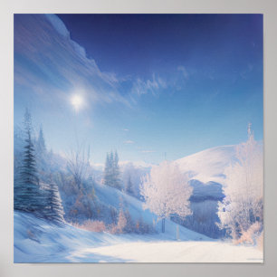 Affiche Les collines paisibles de l'hiver