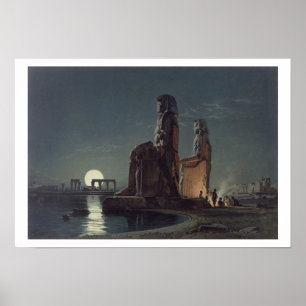 Affiche Les colosses de Memnon, Thebes, un de 24 illustrat