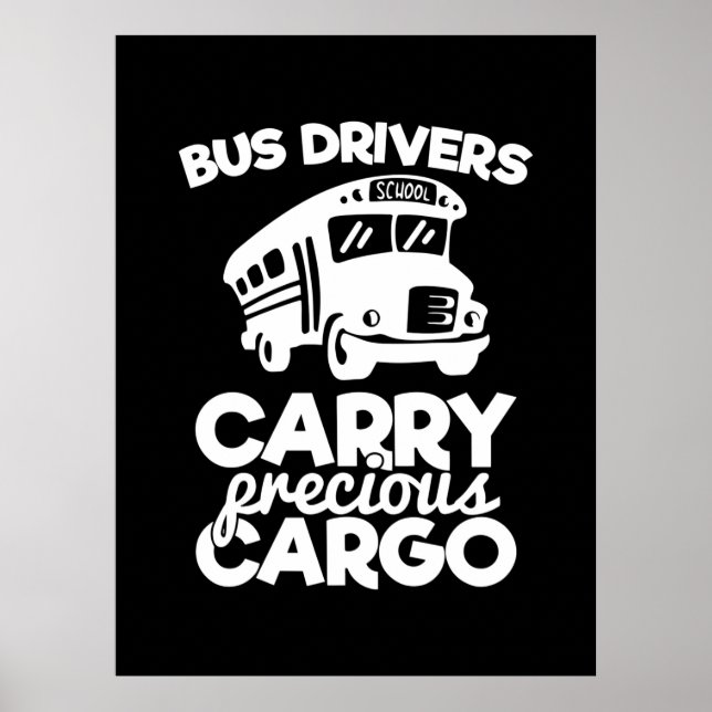 Affiche Les Conducteurs D'Autobus Transportent De La Carga (Devant)