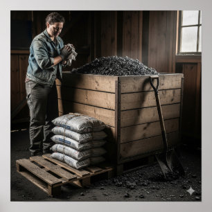 Affiche Les conséquences du charbon anthracite