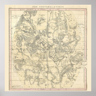 Affiche Les constellations (juillet, août, septembre)