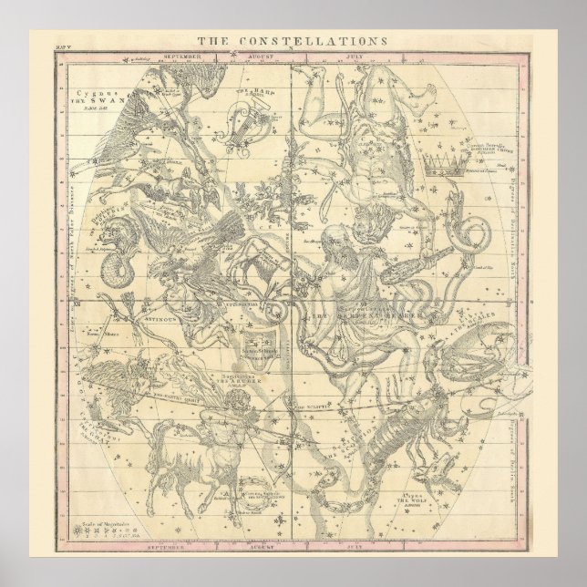 Affiche Les constellations (juillet, août, septembre) (Devant)