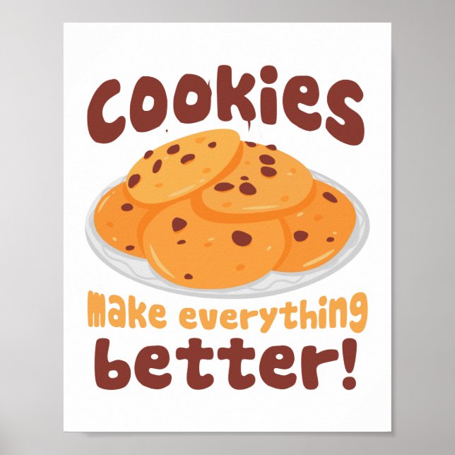 Affiche Les cookies rendent tout meilleur boulangerie Baki (Devant)