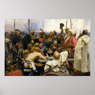 Affiche Les cosaques de Zaporozhye par Ilya Repin