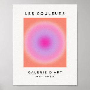 Affiche Les Couleurs 01 Aura Orange Et Rose