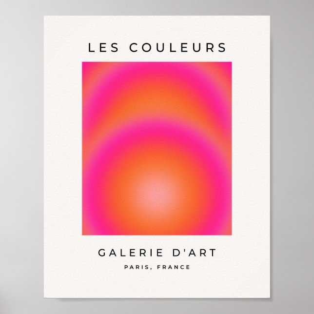 Affiche Les Couleurs 03 Aura Rose Chaud Et Orange (Devant)