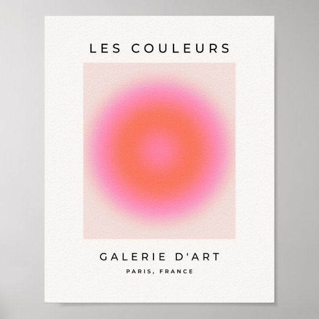 Affiche Les Couleurs 04 Gradient Neutre Rose Et Orange (Devant)